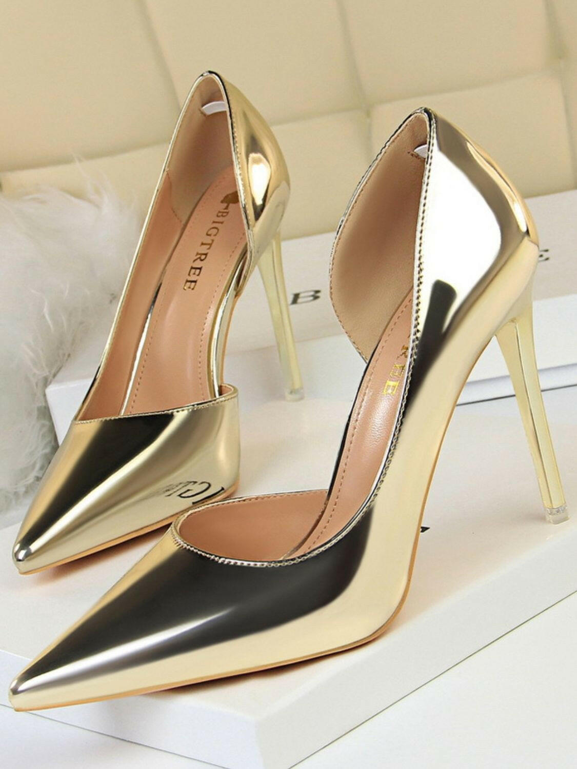 Chic Pointed Toe Stiletto Pumps, High Heel Comfort, True to Size, PU Leather Design - Nikki's Boutique