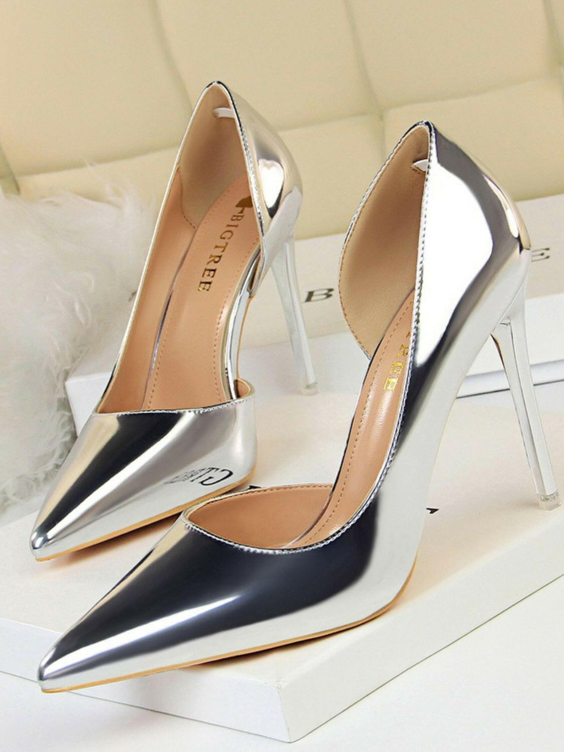 Chic Pointed Toe Stiletto Pumps, High Heel Comfort, True to Size, PU Leather Design - Nikki's Boutique