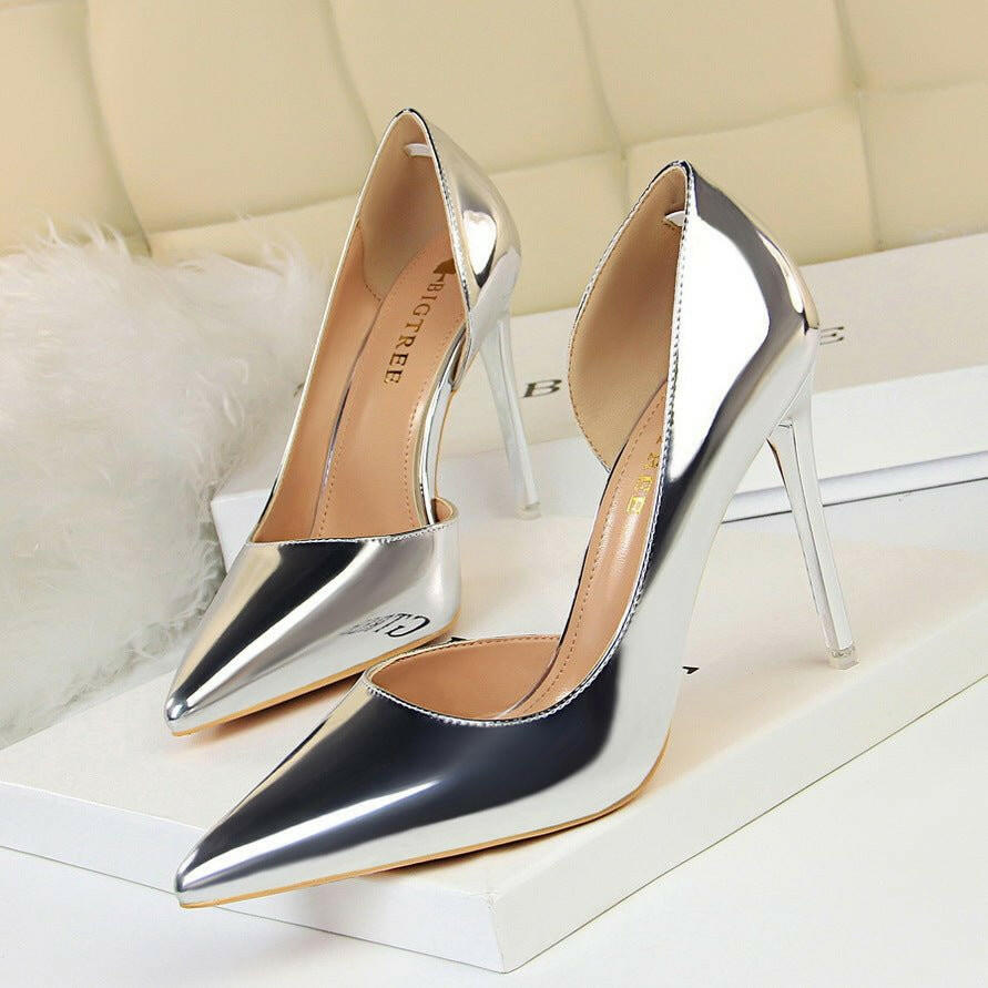 Chic Pointed Toe Stiletto Pumps, High Heel Comfort, True to Size, PU Leather Design - Nikki's Boutique