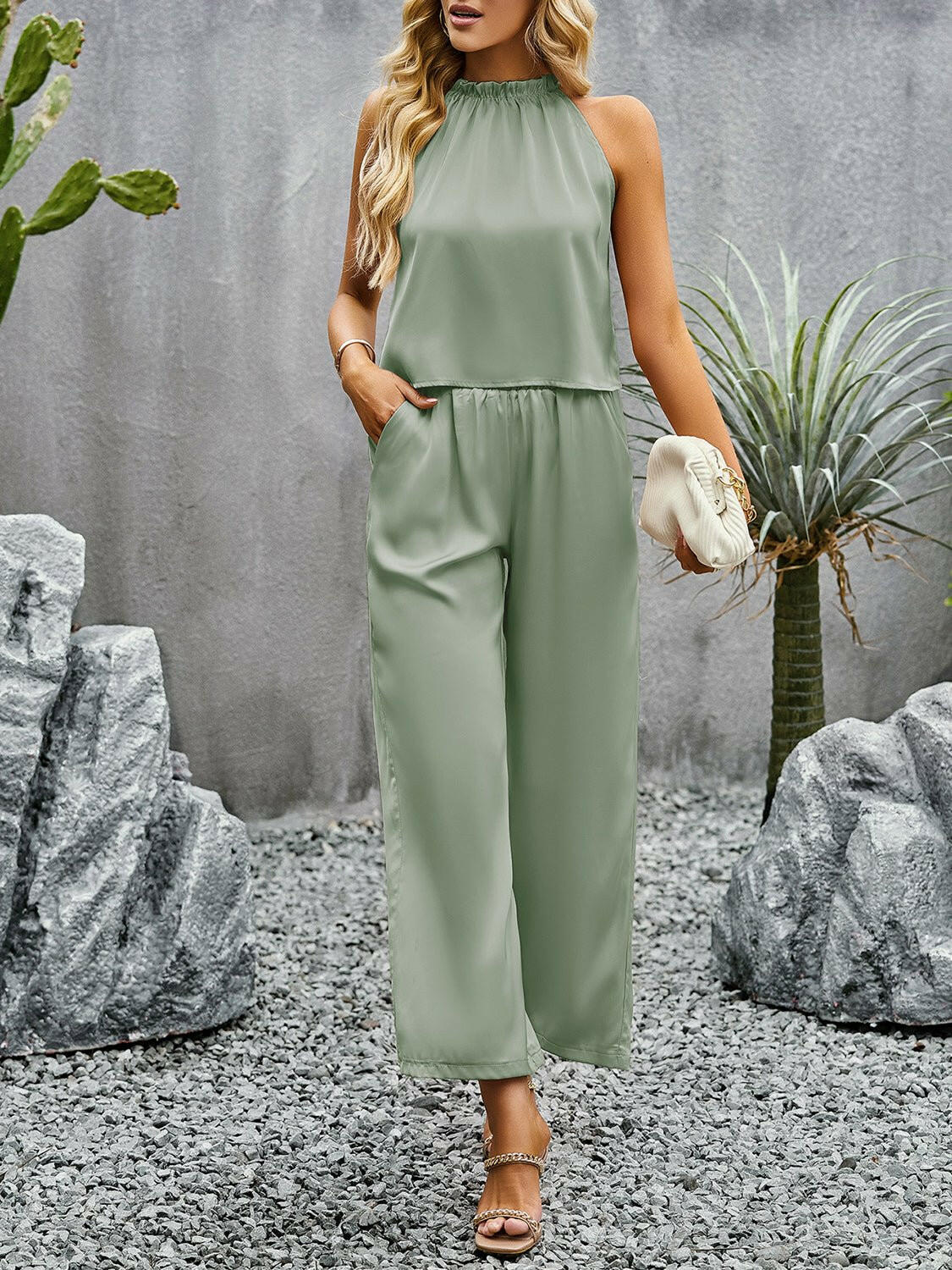 Trendy Top and Pants Set - Stylish 2 - Piece Outfit for Comfort and Versatility - Nikki's Boutique